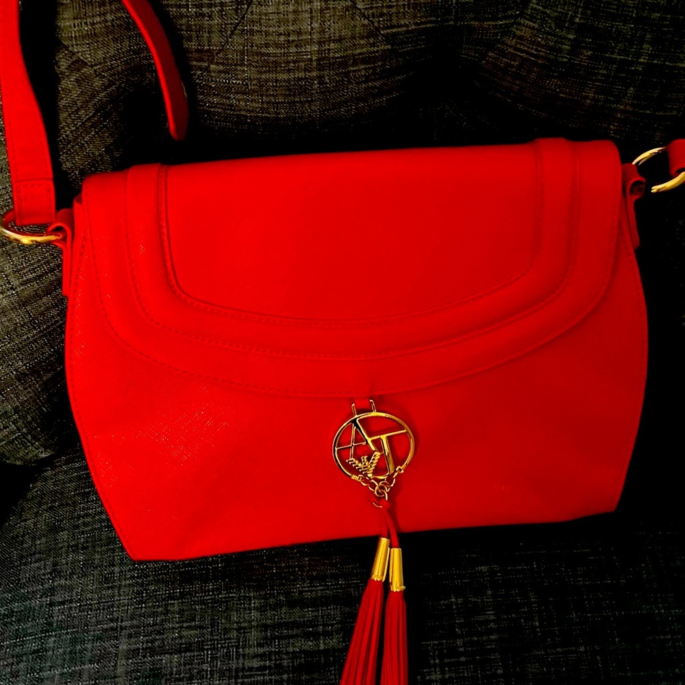 Armani Jeans Red Shoulder Crossbody Bag
